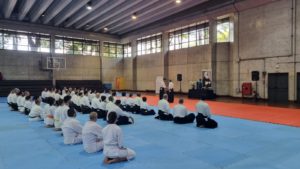 Treino na convenção nacional de aikido